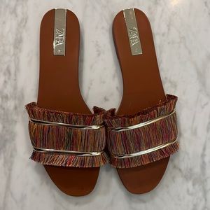 GREAT Condition Zara Rainbow Slide Sandals